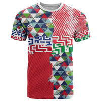 Hawaiian Floral Kakau Tropical Leaves-Sporty Style T Shirt