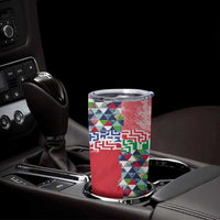 Hawaiian Floral Kakau Tropical Leaves-Sporty Style Tumbler Cup