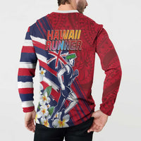 Hawaii Runner-Kakau Art with Lei and Plumeria Button Sweatshirt LT03 - Polynesian Pride