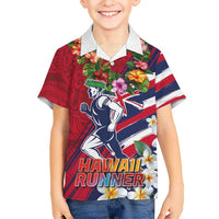 Hawaii Runner-Kakau Art with Lei and Plumeria Hawaiian Shirt LT03 - Polynesian Pride