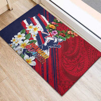 Hawaii Runner-Kakau Art with Lei and Plumeria Rubber Doormat LT03 - Polynesian Pride