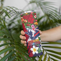 Hawaii Runner-Kakau Art with Lei and Plumeria Skinny Tumbler