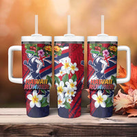 Hawaii Runner-Kakau Art with Lei and Plumeria Tumbler With Handle LT03 - Polynesian Pride