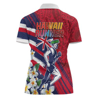 Hawaii Runner-Kakau Art with Lei and Plumeria Women Polo Shirt LT03 - Polynesian Pride