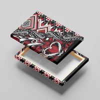 Aotearoa Maori Moko Art with Taniko Half Style Canvas Wall Art LT03 - Polynesian Pride