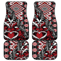 Aotearoa Maori Moko Art with Taniko Half Style Car Mats LT03 - Polynesian Pride