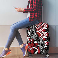 Aotearoa Maori Moko Art with Taniko Half Style Luggage Cover