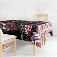 Aotearoa Maori Moko Art with Taniko Half Style Tablecloth LT03 - Polynesian Pride