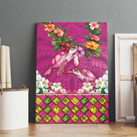 Hawaiian Lei Turtle and Plumeria Canvas Wall Art Polynerian Art Tattoo-Plum Pink Color LT03 - Polynesian Pride
