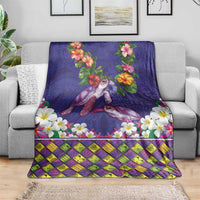 Hawaiian Lei Turtle and Plumeria Blanket Polynerian Art Tattoo-Navy Color LT03 - Polynesian Pride