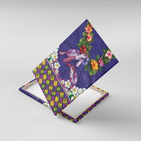 Hawaiian Lei Turtle and Plumeria Canvas Wall Art Polynerian Art Tattoo-Navy Color LT03 With Frame Navy - Polynesian Pride