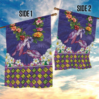 Hawaiian Lei Turtle and Plumeria Garden Flag Polynerian Art Tattoo-Navy Color LT03 - Polynesian Pride