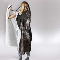 Hawaiian Lei Turtle and Plumeria Hooded Blanket Polynerian Art Tattoo-Grayscale Mode LT03 - Polynesian Pride