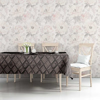 Hawaiian Lei Turtle and Plumeria Tablecloth Polynerian Art Tattoo-Grayscale Mode LT03 - Polynesian Pride