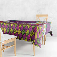Hawaiian Plumeria and Humpback Whales Tablecloth Polynerian Art Tattoo-Mauve Color LT03 - Polynesian Pride