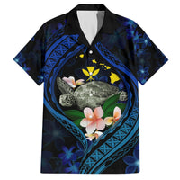 Hawaii Turtle Plumeria Flower Fanciful Hawaiian Shirt LT03 Black - Polynesian Pride