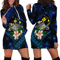 Hawaii Turtle Plumeria Flower Fanciful Hoodie Dress LT03 - Polynesian Pride