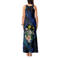 Hawaii Turtle Plumeria Flower Fanciful Tank Maxi Dress LT03 - Polynesian Pride