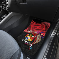 Tonga Emancipation Day Car Mats Ngatu Humpback Whale Polynesian Flower LT03 - Polynesian Pride