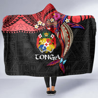 Tonga Emancipation Day Hooded Blanket Ngatu Humpback Whale Polynesian Flower LT03 - Polynesian Pride