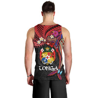 Tonga Emancipation Day Men Tank Top Ngatu Humpback Whale Polynesian Flower LT03 - Polynesian Pride