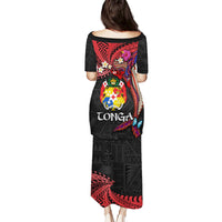 Tonga Emancipation Day Puletasi Ngatu Humpback Whale Polynesian Flower LT03 - Polynesian Pride