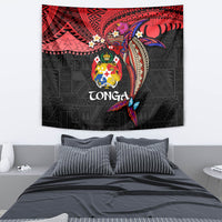 Tonga Emancipation Day Tapestry Ngatu Humpback Whale Polynesian Flower LT03 - Polynesian Pride