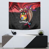 Tonga Emancipation Day Tapestry Ngatu Humpback Whale Polynesian Flower LT03 - Polynesian Pride
