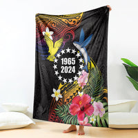 Cook Islands Independence Day Blanket Maroro and Kakaia with Hibiscus Flower Polynesian Pattern LT03 - Polynesian Pride