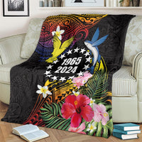 Cook Islands Independence Day Blanket Maroro and Kakaia with Hibiscus Flower Polynesian Pattern LT03 - Polynesian Pride
