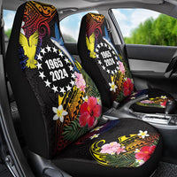 Cook Islands Independence Day Car Seat Cover Maroro and Kakaia with Hibiscus Flower Polynesian Pattern LT03 - Polynesian Pride