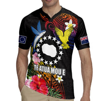Cook Islands Independence Day Rugby Jersey Maroro and Kakaia with Hibiscus Flower Polynesian Pattern LT03 - Polynesian Pride
