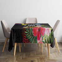 Cook Islands Independence Day Tablecloth Maroro and Kakaia with Hibiscus Flower Polynesian Pattern LT03 - Polynesian Pride