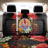 French Polynesia Bastille Day Back Car Seat Cover Tiare Flower and National Seal Polynesian Pattern LT03 - Polynesian Pride
