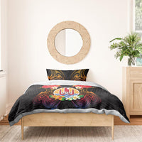 French Polynesia Bastille Day Bedding Set Tiare Flower and National Seal Polynesian Pattern LT03 - Polynesian Pride