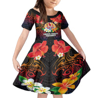 French Polynesia Bastille Day Family Matching Puletasi and Hawaiian Shirt Tiare Flower and National Seal Polynesian Pattern