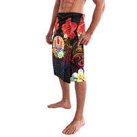 French Polynesia Bastille Day Lavalava Tiare Flower and National Seal Polynesian Pattern LT03 - Polynesian Pride