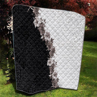 Hawaii Grayscale Hibiscus Flowers Quilt Polynesian Pattern With Half Black White Version LT03 - Polynesian Pride