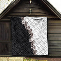 Hawaii Grayscale Hibiscus Flowers Quilt Polynesian Pattern With Half Black White Version LT03 - Polynesian Pride