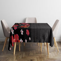 Hawaii Hibiscus and Plumeria Flowers Tablecloth Tapa Tribal Pattern Half Style Colorful Mode LT03 - Polynesian Pride
