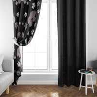 Hawaii Hibiscus and Plumeria Flowers Window Curtain Tapa Tribal Pattern Half Style Grayscale Mode LT03 - Polynesian Pride