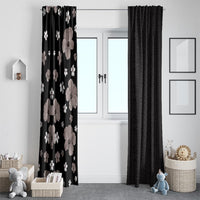 Hawaii Hibiscus and Plumeria Flowers Window Curtain Tapa Tribal Pattern Half Style Grayscale Mode LT03 - Polynesian Pride