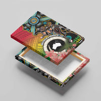 Vanuatu and Australia Together Canvas Wall Art Kangaroo with Pig Tusk Indigenous Pattern LT03 - Polynesian Pride