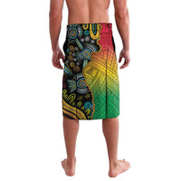 Vanuatu and Australia Together Lavalava Kangaroo with Pig Tusk Indigenous Pattern LT03 - Polynesian Pride