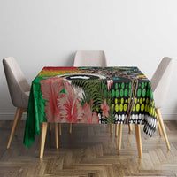 Vanuatu and Australia Together Tablecloth Kangaroo with Pig Tusk Indigenous Pattern LT03 - Polynesian Pride