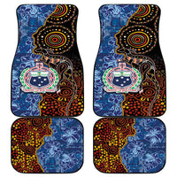 Samoa and Australia Together Car Mats Kangaroo and Tribal Hibiscus Aboriginal Pattern LT03 - Polynesian Pride