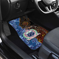 Samoa and Australia Together Car Mats Kangaroo and Tribal Hibiscus Aboriginal Pattern LT03 - Polynesian Pride