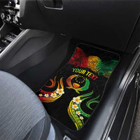 Personalised Pohnpei Independence Day Car Mats Polynesian Tattoo and Plumeria Reggae Color LT03 - Polynesian Pride