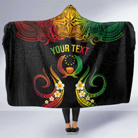 Personalised Pohnpei Independence Day Hooded Blanket Polynesian Tattoo and Plumeria Reggae Color LT03 One Size Reggae - Polynesian Pride