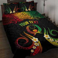 Personalised Pohnpei Independence Day Quilt Bed Set Polynesian Tattoo and Plumeria Reggae Color LT03 Reggae - Polynesian Pride